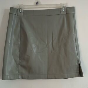 Shinestar green pleather mini skirt